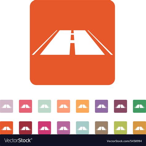 The Road Icon Highway Symbol Flat Royalty Free Vector Image