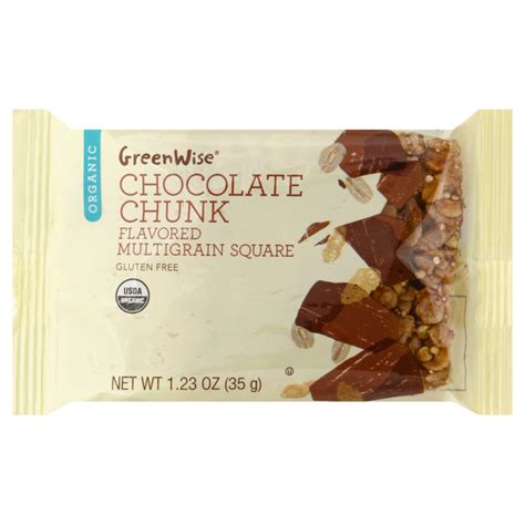 Greenwise Organic Chocolate Chunk Flavored Multigrain Square 123 Oz