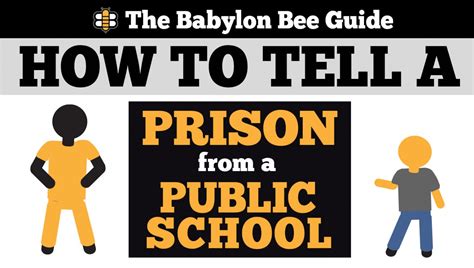 Infographic How To Tell A Prison From A Public School Babylon Bee