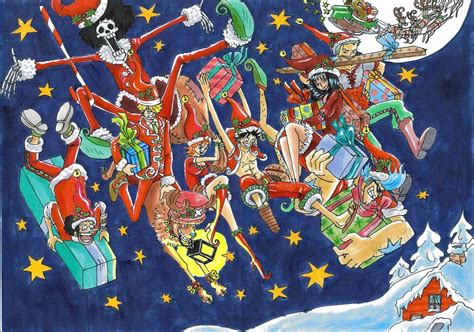 One Piece Merry Christmas By Heivais