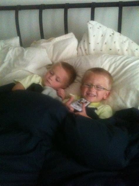 The Paterson Twins Continued Quiet Time In Mommys Bed