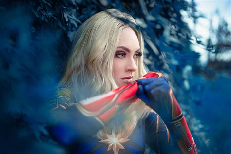 Captain Marvel Cosplay K Wallpaper Hd Superheroes Wallpapers K Wallpapers Images Backgrounds