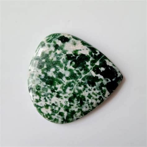 Green Dot Jade Gemstone 49ct Natural Green Polka Dot Jade Etsy Uk