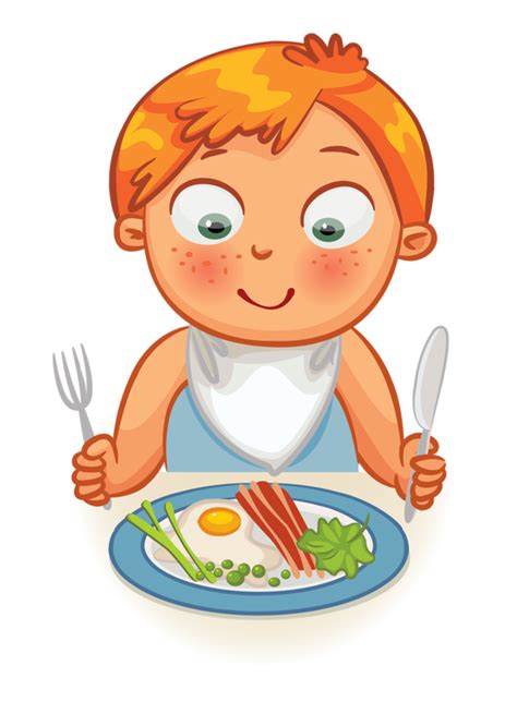 Breakfast, lunch , and dinner ideas. Clip art - Kid - Dinner Time / Eating Time | Kids clipart ...