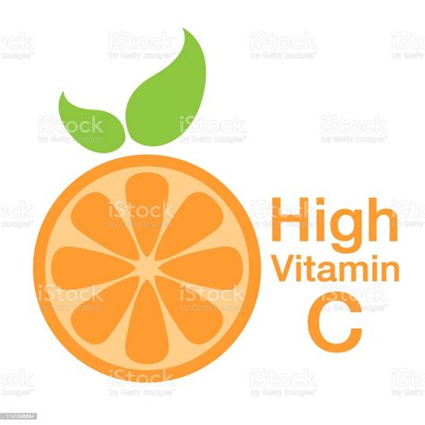 High Vitamin C Orange Vector Design Stock Illustration Download Image