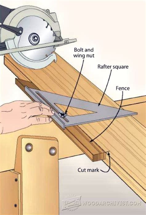 Rafter Square Saw Guide Circular Saw Tips Jigs And Fixtures