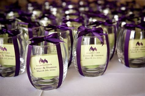 Weddings Purple Wedding Favors Wine Glass Favors Wedding Ts For Guests