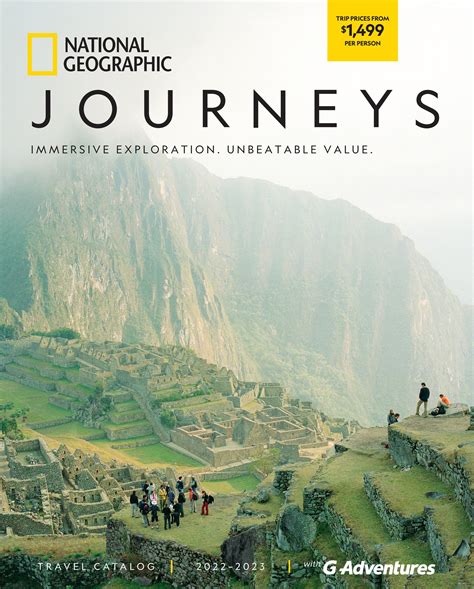 2022 2023 National Geographic Journeys With G Adventures By National