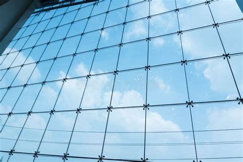Modern Glass Wall Of Office Building Stock Image Image Of Corporate