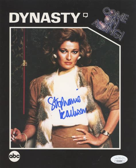 Stephanie Beacham Signed Dynasty X Photo Jsa Coa Pristine Auction