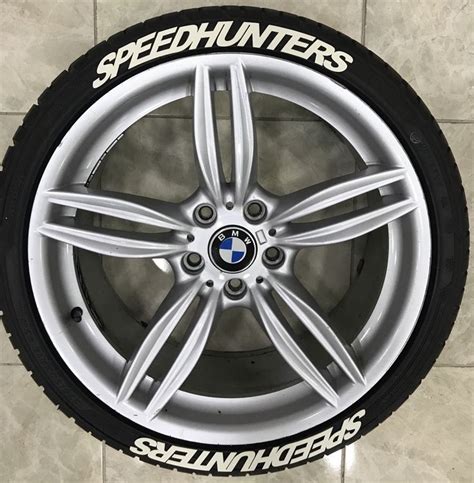 075 Speedhunters Permanent Rubber Tire Letter 8pcs 3d Tire Sticker