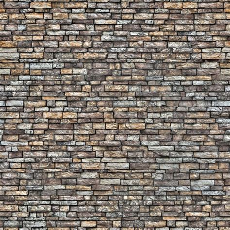 Warm Rectangular Stone Wall Free Seamless Textures