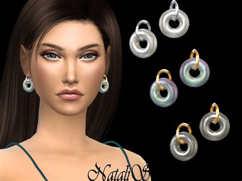Mother Of Pearl Hoop Earrings By Natalis At Tsr Sims 4 Updates