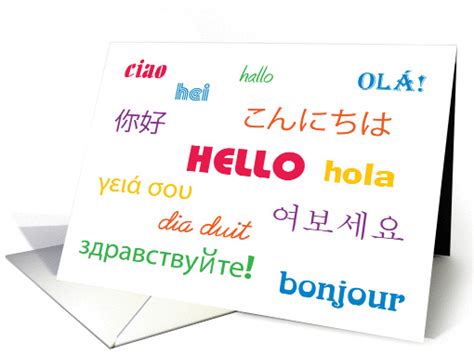 Hello In Many Languages Card 979807