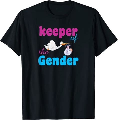 gender reveal tee keeper of the gender party supplies t shirt uk clothing