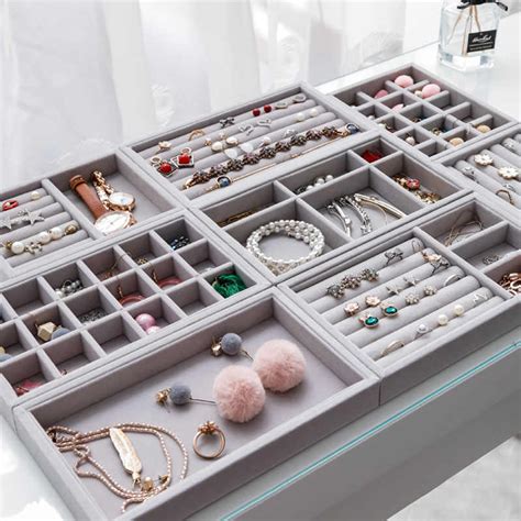 Hot Selling Drawer Diy Jewelry Storage Tray Ring Bracelet T Box