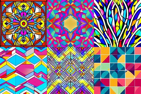 Beautiful Colorful Geometric Designs Curves Stable Diffusion Openart