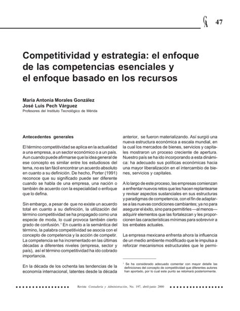Competitividad Y Estrategia El Enfoque De Las E