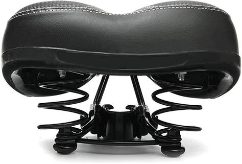 Comfortable Wide Bike Seat With Memory Foam Padded Dual Spring Designed
