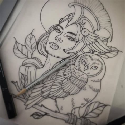 For Next Week Hopefully Athena Tattoo Drawing Sketch Mythology