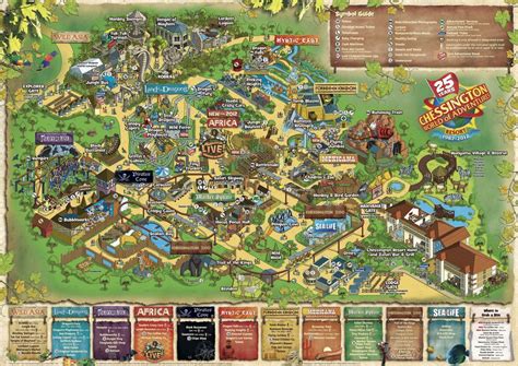 Chessington World Of Adventures 2012 Amusement And Theme Park Map
