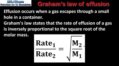 C7 Grahams Law Of Effusion Hl Youtube