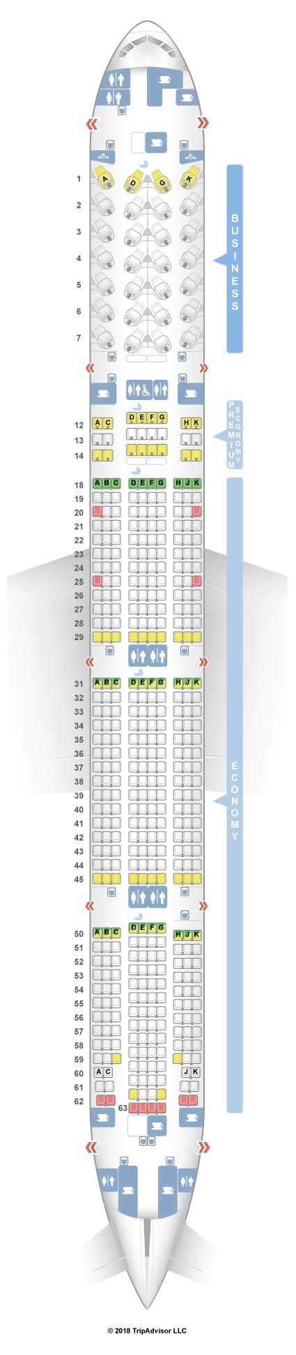 Seatguru Seat Map Air Canada Boeing Er W Three Class V
