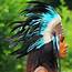 Turquoise Feather Headdress – Indian  Novum Crafts