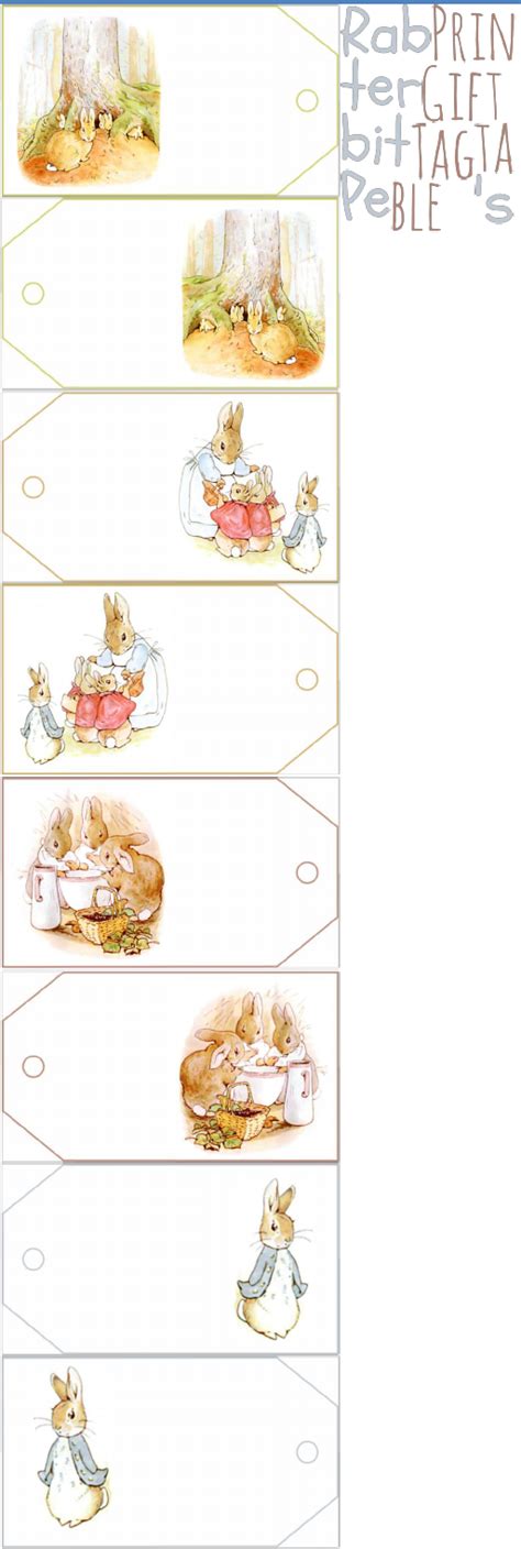 PRINTABLE GIFT TAGS Peter Rabbit | Gift tags printable, Peter rabbit, Printable gift