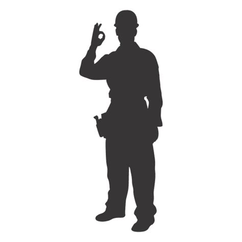 Silhouette Construction Worker Laborer Worker Png Download 512512