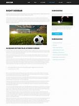 Soccer Website Templates Images