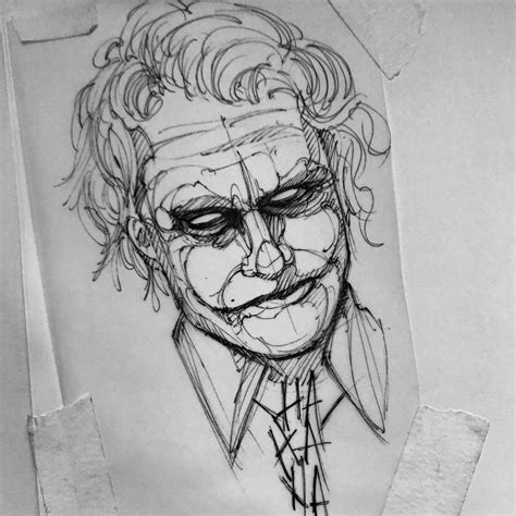 The Joker Batman Fredao Oliveira Tattoo Drawings Joker Drawings