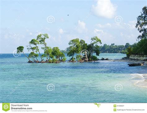 Turquoise Blue Waters Dotted By Green Landscapes Stock Image Image Of
