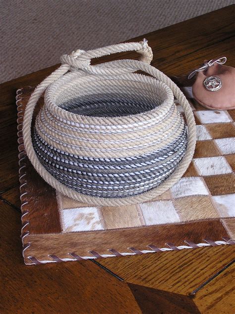 Rope Bowl Made In Montana Rope Crafts Rope Basket