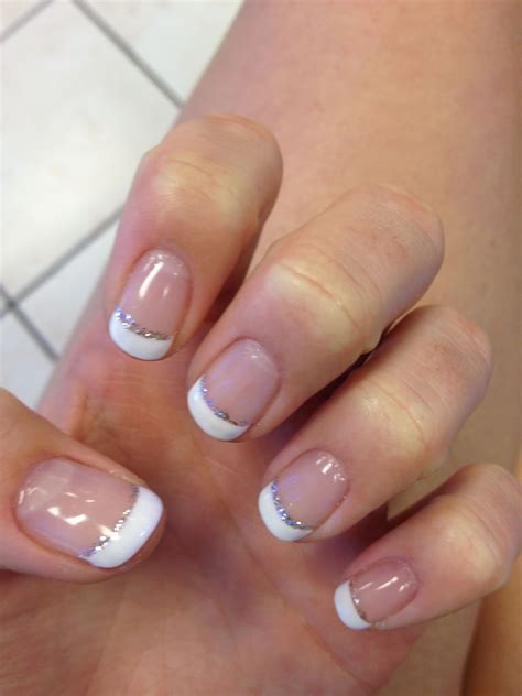 French With Glitter Glitter French Manicure Glitter Nails Beauty