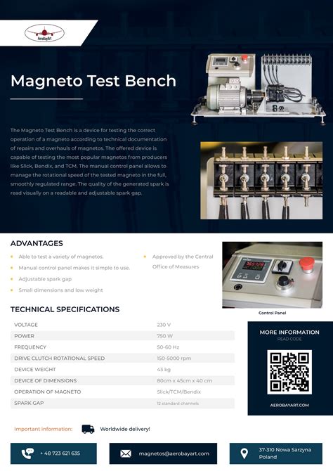 Magneto Test Bench Aeromarket24 Online Aviation Marketplace