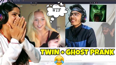 Twin And Ghost Prank On Omegle Jumpscare Prank On Omegle Scary Reaction Pro Gamer Bbf