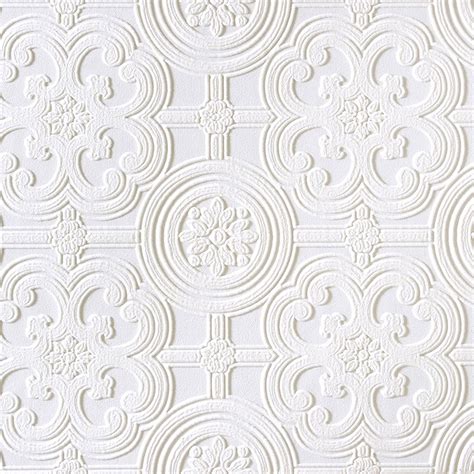 Wallpaper Textured Anaglypta White Paintable Embossed 3d Textures Wall