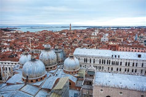 Panoramic View Of Venice From The Campanile Di San Marco Stock Image Image Of Europe