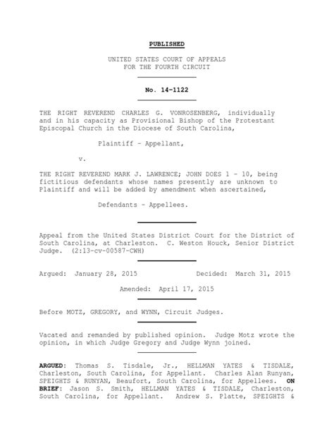 Charles v. nRosenberg v. Mark Lawrence, 4th Cir. (2015 ...