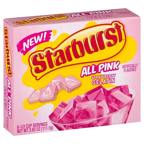 Starburst All Pink Strawberry Gelatin Shop Baking Ingredients At H E B