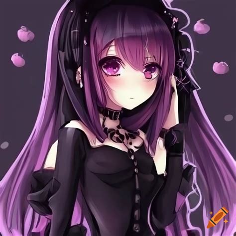 Cute Gothic Anime Girl On Craiyon