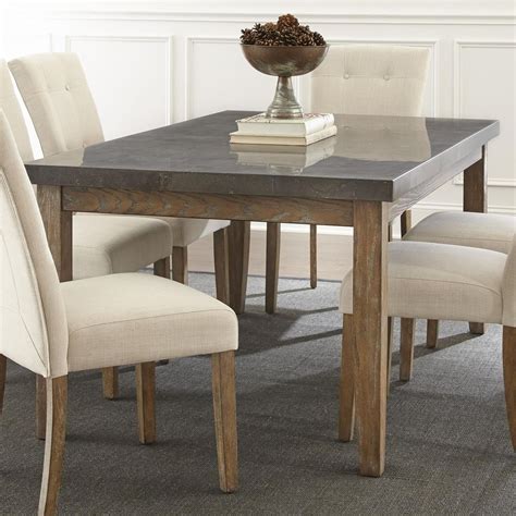 Steve Silver Debby Transitional Rectangular Dining Table With Bluestone