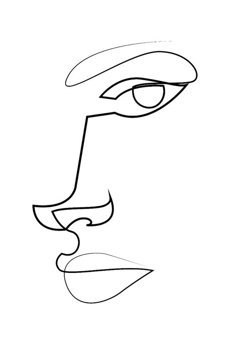 Abstract Line Face Er31 Illustration By Addillum Face Line