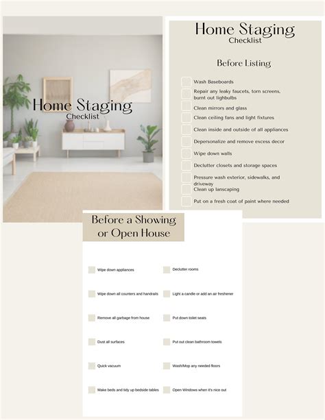 Real Estate Home Staging Printable Canva Template Editable Etsy