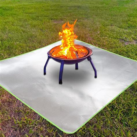 Fire Pit Mat Stove Fireproof Grill Aluminum Mat For Deck Patio Etsy
