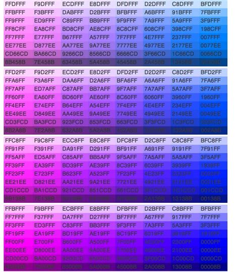 Ultimate Html Color Hex Code List ~ Clrlvrsd3kayk Hex Color