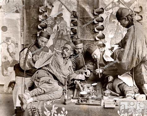 A Fabulous Photograph Of An Opium Den In China Stock Photo Picture