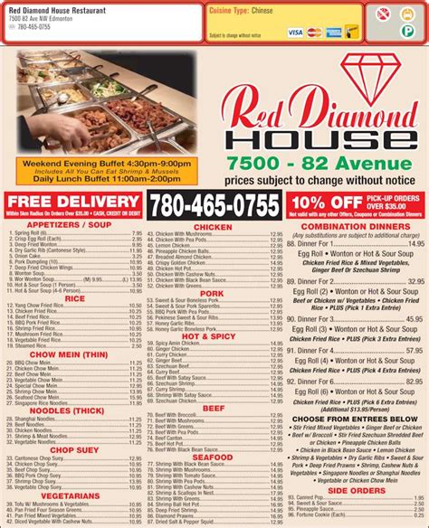 Maybe you would like to learn more about one of these? Red Diamond House Restaurant - Edmonton, AB - 7500 82 Ave ...