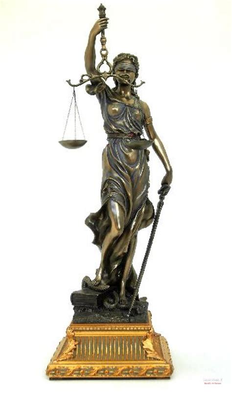 Statue THEMIS - GODDESS OF JUSTICE with wooden base (large size) online ...